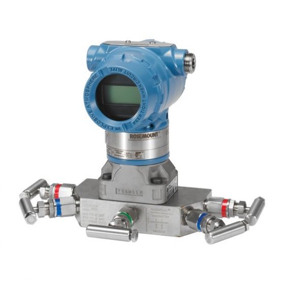  Rosemount 3051 Differential Pressure (DP) Flow Transmitter W/ Integrated Manifold 